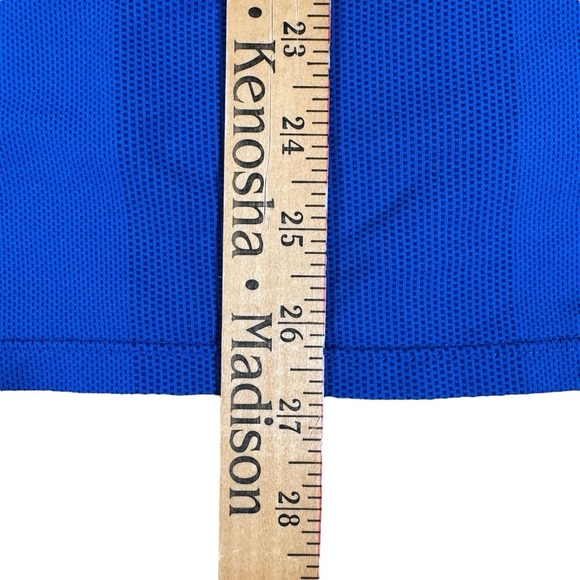 Nike T Shirt  Mens Large Running Crew Neck Swoosh Logo Blue Perforated - Picture 13 of 13